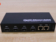 4 SFP + 2 Gigabit RJ45 ports Fiber Ethernet Switch
